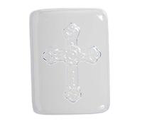 World Of Moulds Mundo de moldes 4-Cavity en Relieve de Cruz/crucifijo jabón/Molde de baño Bomb, PVC, 25,5 x 24 x 4 cm