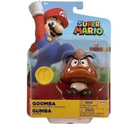 World of Nintendo Super Mario - Figura de acción de 4 pulgadas + accesorio Goomba + pieza