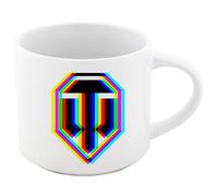 World of tanks taza de cerámica con logotipo 3d, color blanco