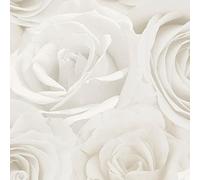 World of Wallpaper Melany Rose - Papel pintado floral ideal para salones, dormitorios, comedores y pasillos (marfil/crema)