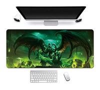 World of Warcraft Alfombrilla Raton Anime Gaming Mouse Pad XXL 900x400x3 mm,Impermeable con 3mm Base de Goma Antideslizante,Special-Textured Superficie para Ordenador, PC y Laptop, S