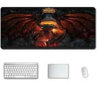 World of Warcraft Alfombrilla Raton Anime Gaming Mouse Pad XXL 900x400x3 mm,Impermeable con 3mm Base de Goma Antideslizante,Special-Textured Superficie para Ordenador, PC y Laptop, O
