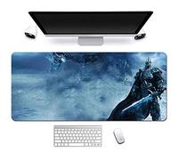 World of Warcraft Anime Alfombrillas de Ratón - Gaming Mousepad 900x400mm, 3mm Base de Goma Antideslizante, Superfície con Textura Especial, Compatible con ratón láser y óptico, para PC y Laptop , D