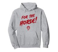 World of Warcraft For The Horde! Epic Quote Big Chest Logo Sudadera con Capucha, Unisex para Adultos, Gris Jaspeado, XL