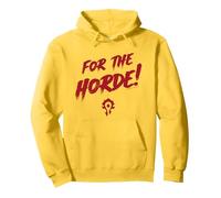 World of Warcraft For The Horde! Epic Quote Big Chest Logo Sudadera con Capucha, Unisex para Adultos, Limón, M