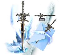 World of Warcraft Frostmourne - Abrecartas en forma de espada con base, 22,5 cm, accesorio para el hogar, oficina, regalo y mercancía para fans y coleccionistas