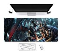 World of Warcraft XXL Anime Alfombrilla para ratón 900 x 400 mm - Speed Gaming Mousepad - Mouse Pad para Ordenador - 3mm Goma Antideslizante, para Gamers Ordenador, PC y Laptop, C