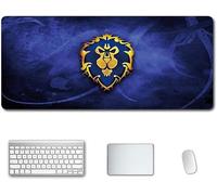 World of Warcraft XXL Anime Alfombrilla para ratón 900 x 400 mm - Speed Gaming Mousepad - Mouse Pad para Ordenador - 3mm Goma Antideslizante, para Gamers Ordenador, PC y Laptop, E