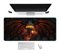 World of Warcraft XXL Anime Alfombrilla para ratón 900 x 400 mm - Speed Gaming Mousepad - Mouse Pad para Ordenador - 3mm Goma Antideslizante, para Gamers Ordenador, PC y Laptop, E