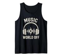 World Off Funny Music Lover Beat Makers Productor Musical Hombres Camiseta sin Mangas