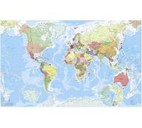 World political wall map laminated
