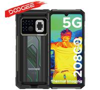 World Premiere DOOGEE Fire 6 Max 5G Rugged Phone Thermal Imaging Dimensity 7050 Flashlight 6.72" 8GB 256GB Silver