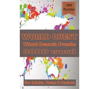 World Quest Word Puzzle: Crossword Puzzles with Easy to Read Print about World Quest and More I 6X9 inches, 200 pages I 200 puzzles ... Gift for Vacation, Holidays and Relaxation