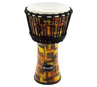 World Rhythm MDJ001-OR - Tambor Djembé (piel de cabra y PVC, 20,3 cm), color naranja
