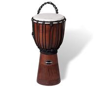 World Rhythm Tambor Djembe de 60 cm con cabeza sintética de 27,9 cm, tambor de estilo africano tallado a mano para artistas, círculos de tambor, escuelas, talleres grupales