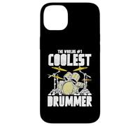 World’s #1 Coolest Drummer Vintage Drum Kit Retro Percussion Carcasa para iPhone 14 Plus