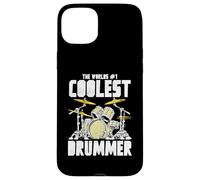 World’s #1 Coolest Drummer Vintage Drum Kit Retro Percussion Carcasa para iPhone 15 Plus