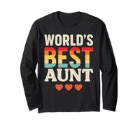 World’s Best Aunt Bold Retro for Fun Aunts Manga Larga