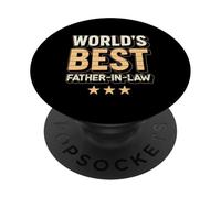 World’s Best Father-in-Law Ever Retro Grunge PopSockets PopGrip Adhesivo