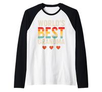 World’s Best Grandma Retro Vintage Camiseta Manga Raglan