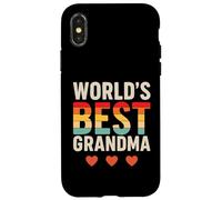 World’s Best Grandma Retro Vintage Carcasa para iPhone X/XS