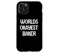 World’s Okayest Baker Funny Workplace Humor Tees Mugs Carcasa para iPhone 11 Pro
