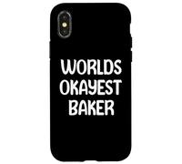 World’s Okayest Baker Funny Workplace Humor Tees Mugs Carcasa para iPhone X/XS