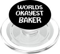 World’s Okayest Baker Funny Workplace Humor Tees Mugs PopSockets PopGrip para MagSafe
