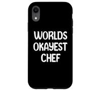 World’s Okayest Chef Funny Workplace Humor Tees Mugs Carcasa para iPhone XR