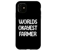 World’s Okayest Farmer Funny Workplace Humor Tees Mugs Carcasa para iPhone 11