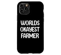 World’s Okayest Farmer Funny Workplace Humor Tees Mugs Carcasa para iPhone 11 Pro