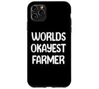 World’s Okayest Farmer Funny Workplace Humor Tees Mugs Carcasa para iPhone 11 Pro MAX