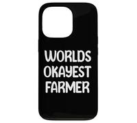 World’s Okayest Farmer Funny Workplace Humor Tees Mugs Carcasa para iPhone 13 Pro