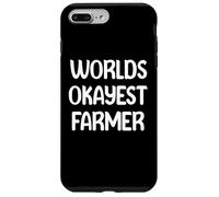 World’s Okayest Farmer Funny Workplace Humor Tees Mugs Carcasa para iPhone 7 Plus/8 Plus
