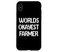 World’s Okayest Farmer Funny Workplace Humor Tees Mugs Carcasa para iPhone XS MAX