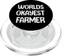 World’s Okayest Farmer Funny Workplace Humor Tees Mugs PopSockets PopGrip para MagSafe