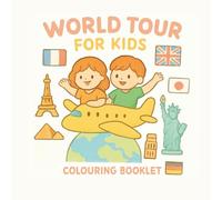 World Tour Coloring Book for Kids: Geography Activity Book, Famous Landmarks, Simple Big Lines for Toddlers, Ages 4-8, Educational Travel Gift.