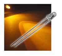 world-trading-net - 10 LED 3 mm LED amarillos intermitentes transparentes como agua, diodo emisor de luz, cableado, diodo luminoso, como componente