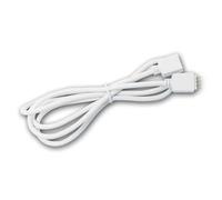 world-trading-net - Cable alargador para LED RGB de 1 m, 4 Pines, Blanco, conexión Desmontable con Enchufe y Toma, Cable de conexión para Tiras LED RGB.