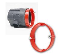 world-trading-net - Paquete de 3 anillos de compensación de yeso, Ø60x12mm, rojos, adecuados para cajas UP de Ø 60mm, se pueden conectar entre sí