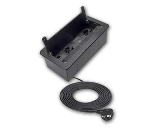 world-trading-net - Tafelinbouwcontactdoos "INBOX", 2-voudig, 2x USB, 1x RJ45 & 1x HDMI, 1x USB-A & 1x USB-C, met 1,5m aansluitkabel voor 230V