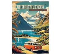 World Travel Posters - Nostalgic Trip Around the Globe (Wall Calendar 2026 DIN A3 portrait), CALVENDO 12 Month Wall Calendar: Artful reinterpretations of historical travel posters in vintage style