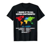 World Traveler - 7 Continents Club Delantero y Atrás Camiseta