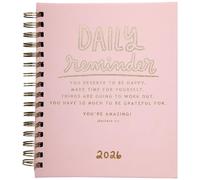 WORLD TRAVELER Agenda semanal y mensual 2026, 7 x 8.75 pulgadas, tapa dura, enero y diciembre, lista de tareas pendientes, tamaño 7 x 8.75 pulgadas, rosa diario