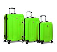 World Traveler Contour 3-Piece Hardside Spinner Luggage Set with TSA Lock, Apple Green, One Size