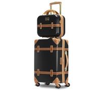 World Traveler VentureX Equipaje de Mano Aprobado por aerolíneas - Maleta rígida Ligera de policarbonato con Ruedas giratorias, Gatsby Black, Set de 2 Piezas Carry-On de Venturex Aerolínea, Gatsby