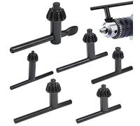 Worldity Llave de portabrocas de 6 tamaños, resistente de acero al carbono, repuesto para herramienta de sujeción de taladro (diámetro del portabrocas: 5/32 pulgadas 1/4 pulgadas / 3/8 pulgadas / 1/2