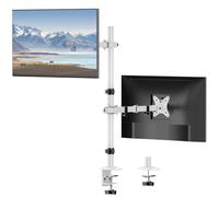 WORLDLIFT Soporte Monitor para 2 Monitores de 17"-32" Pulgadas Altura Ajustable Longitud del bastón 80cm VESA 75/100 Capacidad de Peso 8KG Ajustable horizontalmente