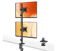 WORLDLIFT Soporte Monitor para 2 Monitores de 17 a 32 Pulgadas, Soporte de Escritorio Totalmente Ajustable con Inclinación, Giro y Rotación, VESA 75/100, 2 Opciones de Montaje