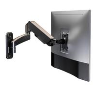 WORLDLIFT Soporte Monitor Pared de PC y TV, para Pantallas 17 a 32 Pulgadas, Monitor Ajustable con Resorte de Gas Soporte de Brazo, VESA 75x75 /100x100 mm, Peso 8 kg